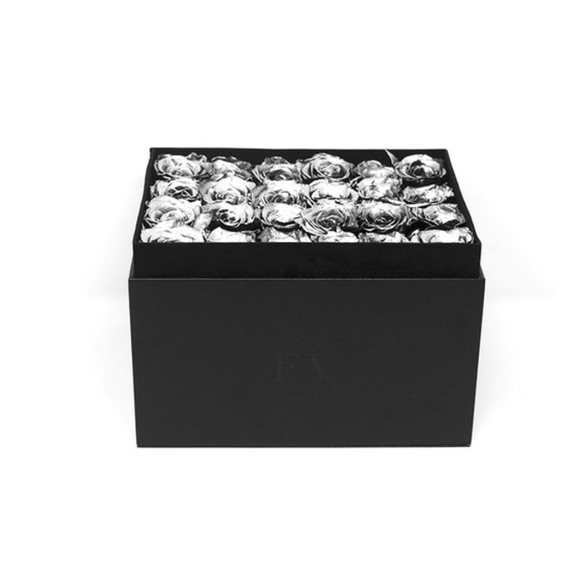 Chrome Dipped Rose Box - Picture 1 of 8